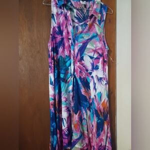 Floral Sleeveless Dress - Multicolor